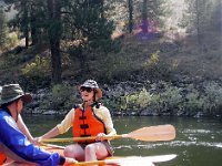 Raft 3  Denise discussing the finer points of paddling